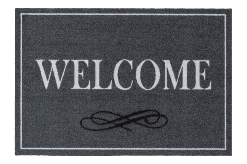 Homelike Türmatte Fußmatte 11676 59  Welcome Rahmen grau 40 x 60 cm